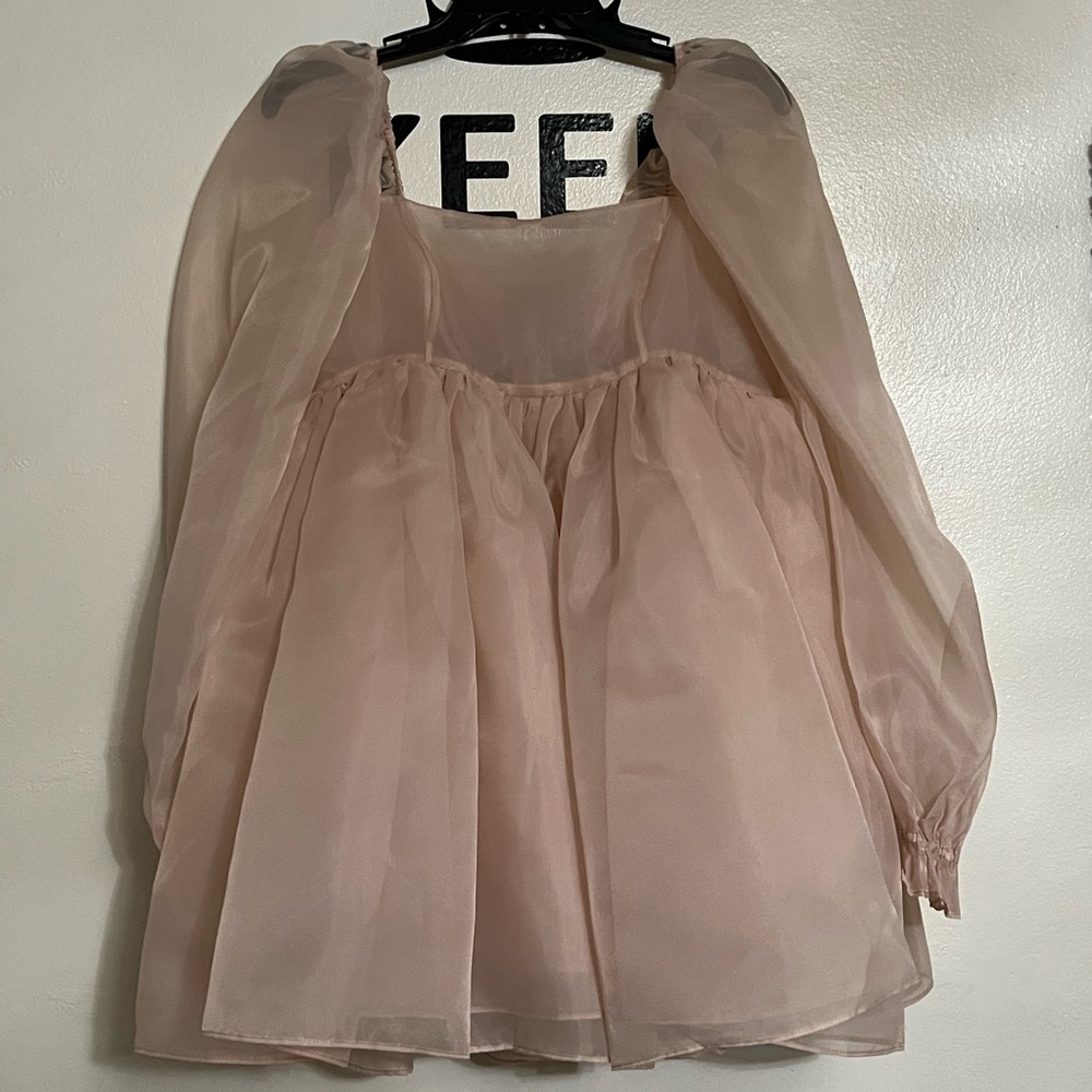 Selkie | Lt Pink Sparrow L/S Puff Dress Size Med - Picture 2 of 7